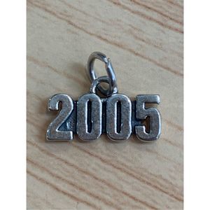 .925 Year 2005 Sterling Silver Jewelry Charm